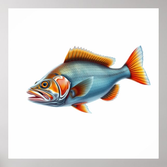 Póster Colorful Fish Illustration with Detailed Features (Frente)