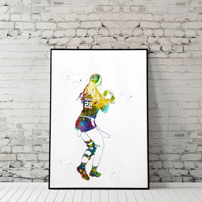 Póster Colorful Flag Football Girl (Subido por el creador)