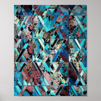 Póster Colorful Geometric Abstract Pattern