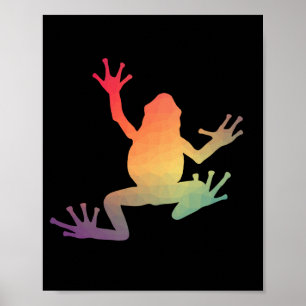 Póster Colorful Gradient Frog Lover Gifts