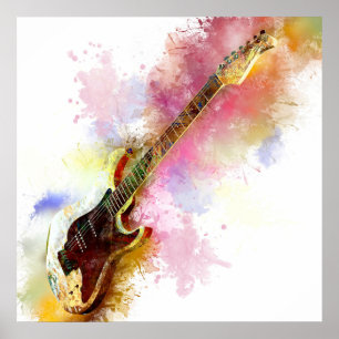 Póster Colorful guitar