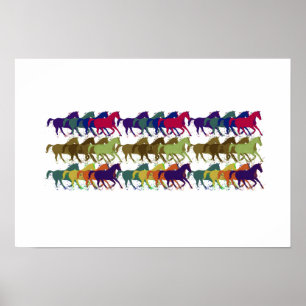 Póster colorful horses