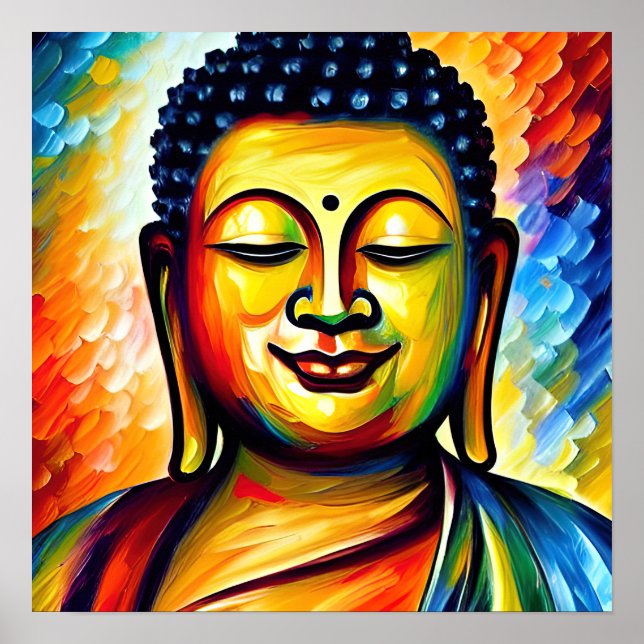 Póster Colorful Lord Buddha (Frente)