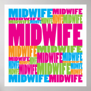 Póster Colorful Midwife
