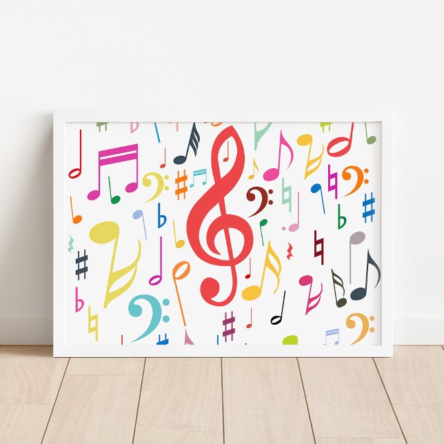 Póster Colorful Music Notes Poster (Subido por el creador)