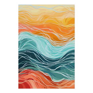 Póster Colorful Sea
