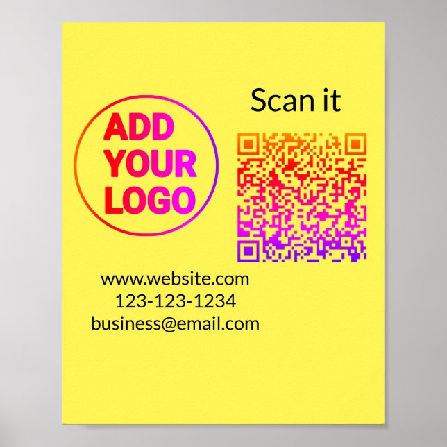 Póster Colorful simple add your logo name text image (Frente)