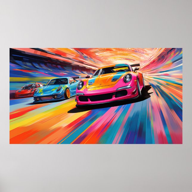 Póster Colorful Sportscars (Frente)