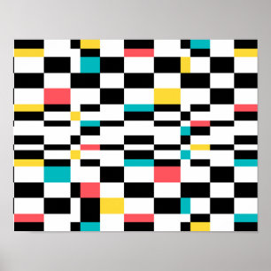 Póster Colorful, urban, modern, trendy geometric pattern
