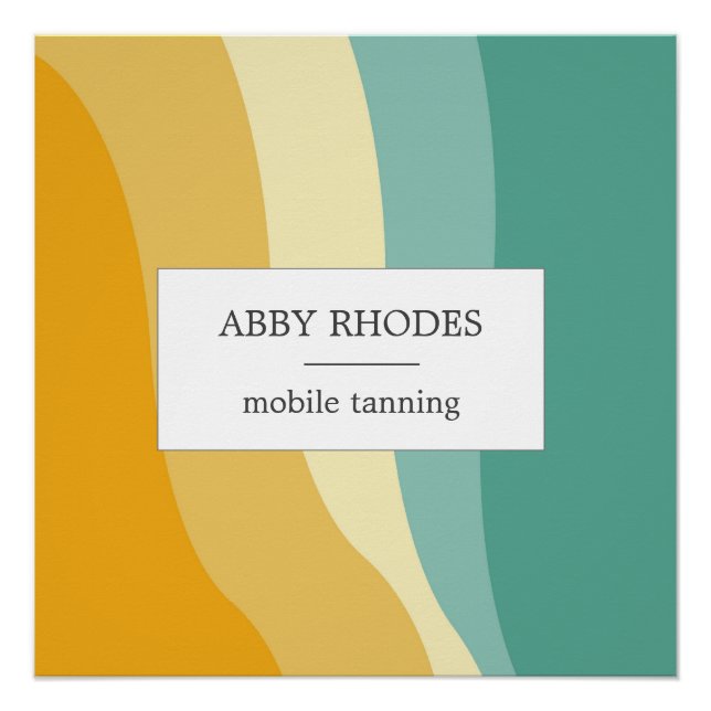 Póster Colorful wave lines personalized (Anverso)