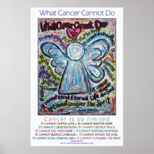 Póster Colorful What Cancer Cannot Do Angel Poster Print