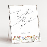 Colorful Wildflower | Meadow Guest Book Sign