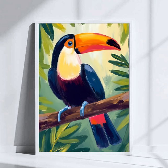 Póster Colorida acuarela de pájaro tropical táctil (Subido por el creador)