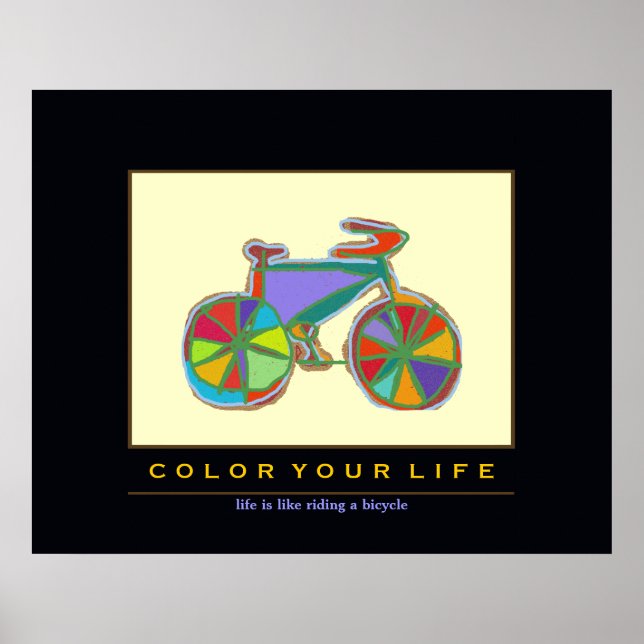 Póster colorida bicicleta BIKE ART (Frente)