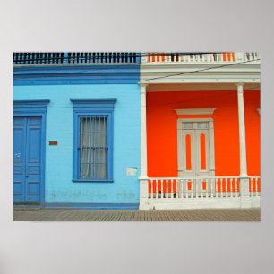 Póster Colorida calle Iquique