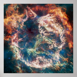 Póster Colorida Cassiopeia A | Supernova | JWST