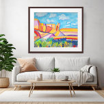 Póster Colorida Cocina Mesa Paisaje acuático Wacky<br><div class="desc">¿Has estado en Kitchen Mesa en Nuevo México? ¡Es un lugar hermoso! ¡Espero que te guste esta colorida pintura de paisajes acuáticos!</div>