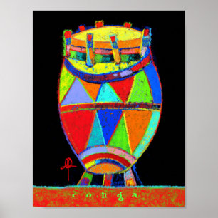 Póster Colorida conga