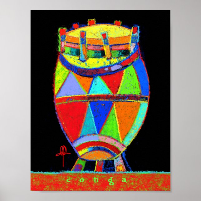 Póster Colorida conga (Frente)