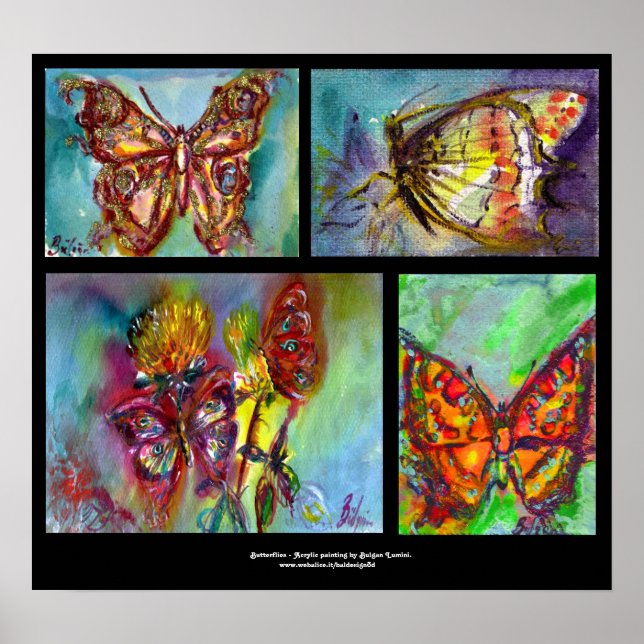 PÓSTER COLORIDA DE MARIPOSAS (Frente)