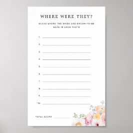 Póster Colorida Floral Pastel Donde Juegan