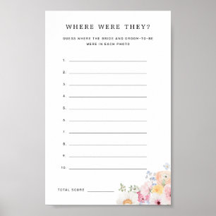 Póster Colorida Floral Pastel Donde Juegan