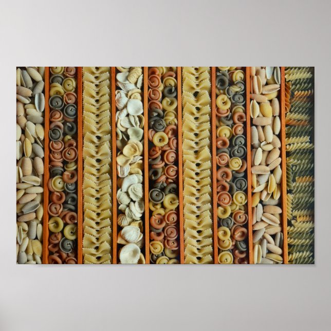 Póster Colorida foto de pasta (Frente)