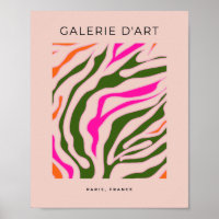 Colorida línea abstracta Naranja rosa verde