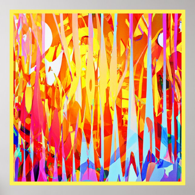 Póster Colorida mezcla de hues (Frente)