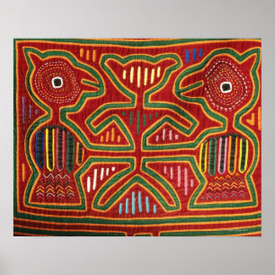 Póster Colorida pared colgando de los indios de la Cuna 2