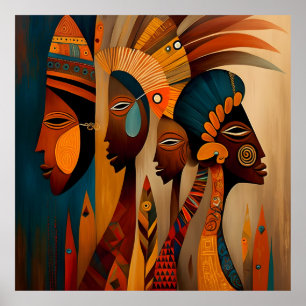 Póster Colorida pintura al óleo humano