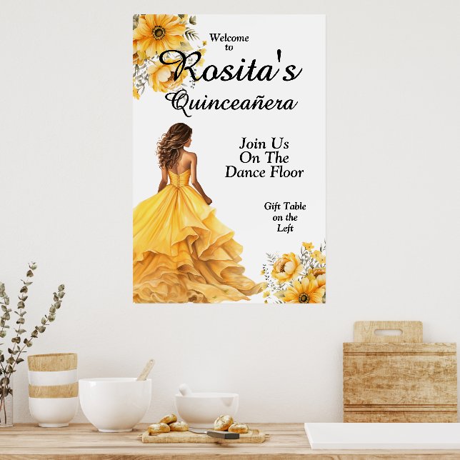 Póster Colorida Quinceañera (Cocina)