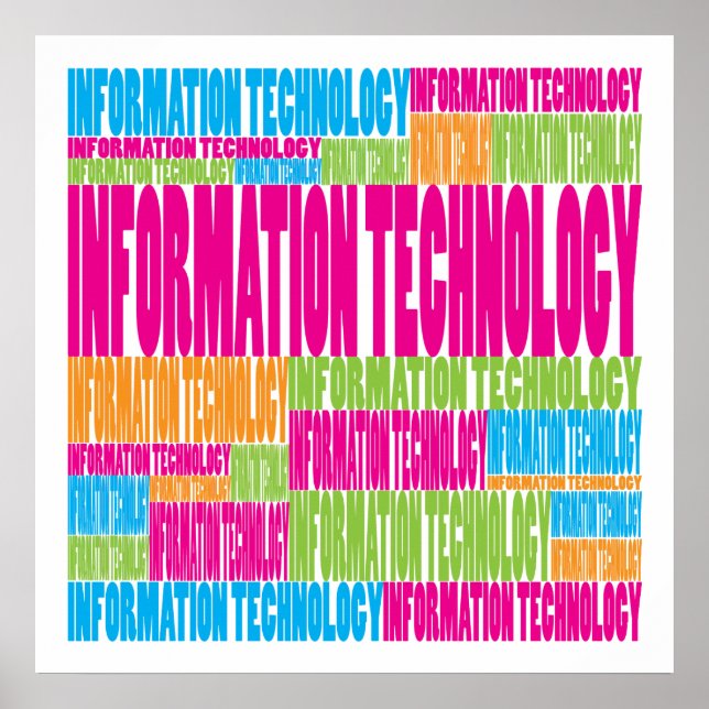 Póster Colorida tecnología de la información (Frente)