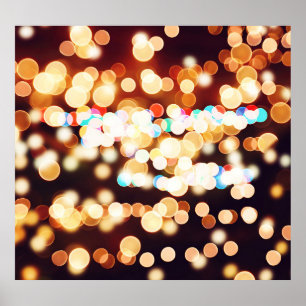 Póster Colorida Textura de Bokeh Abstract