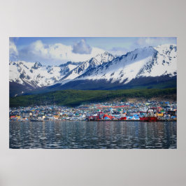Póster Colorida Ushuaia Tierra del Fuego Patagonia