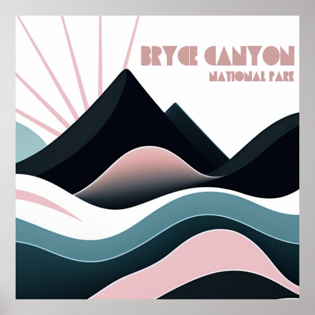 Póster Coloridas colinas del Parque Nacional del Cañón de (Frente)