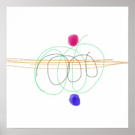 Póster Coloridas líneas abstractas
