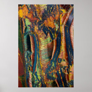 Póster Colorido abstracto de un ojo de Tigre