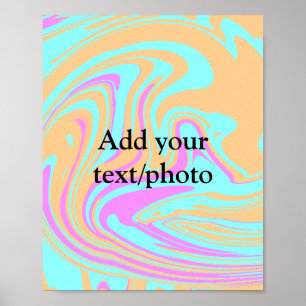 Póster Colorido abstracto minimalista editable añade tu t