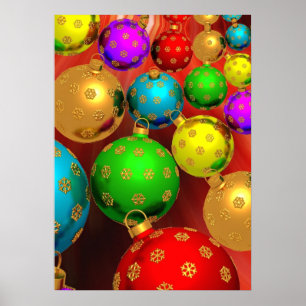 Póster Colorido adorno navideño Jamboree