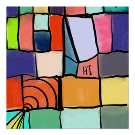 Póster Colorido, alegre, acogedor, brillante