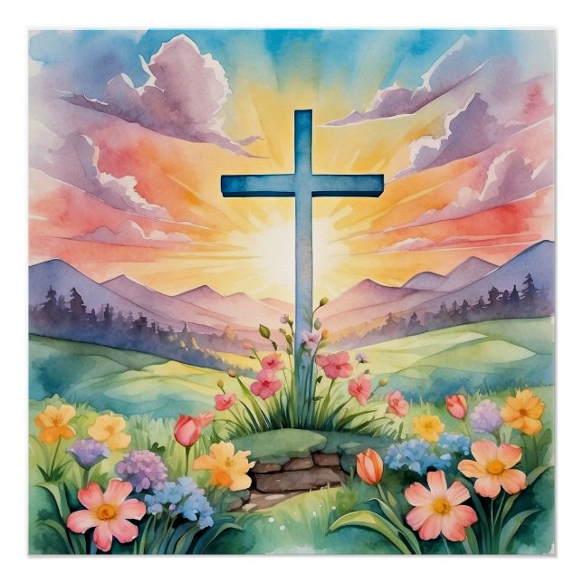Póster Colorido arte de Pascua (Anverso)