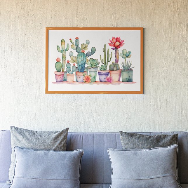 Póster Colorido Cacti Potado Y Suculentos (Subido por el creador)
