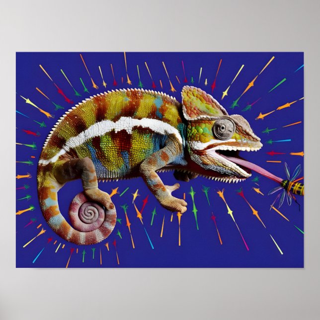 Póster Colorido Chameleon (Frente)