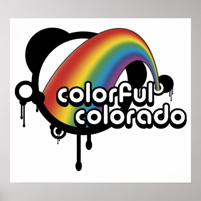 Póster colorido colorado. (Frente)