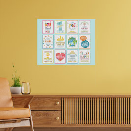 Póster Colorido de 12 Pesukim