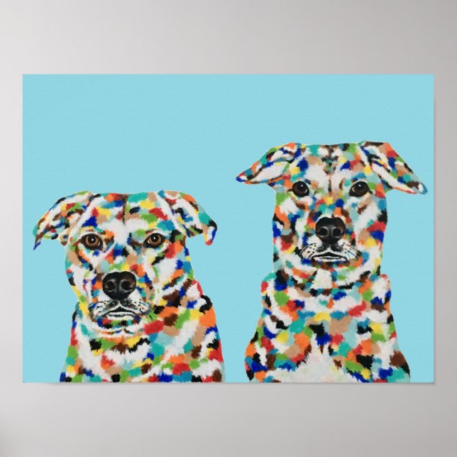 Póster Colorido de Hermanos Perros (Frente)