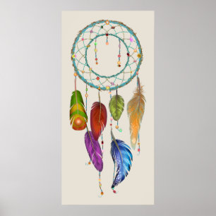 Póster Colorido Dream Catcher