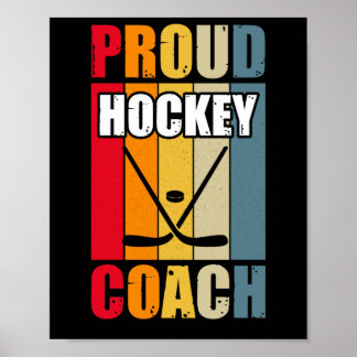 Póster Colorido entrenador de hockey orgulloso