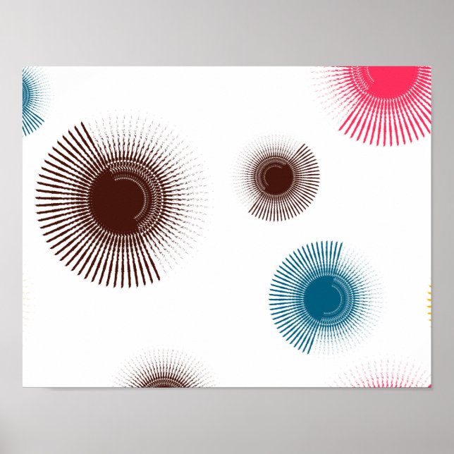 Póster Colorido, fresco, de tendencia urbana de pincel de (Frente)